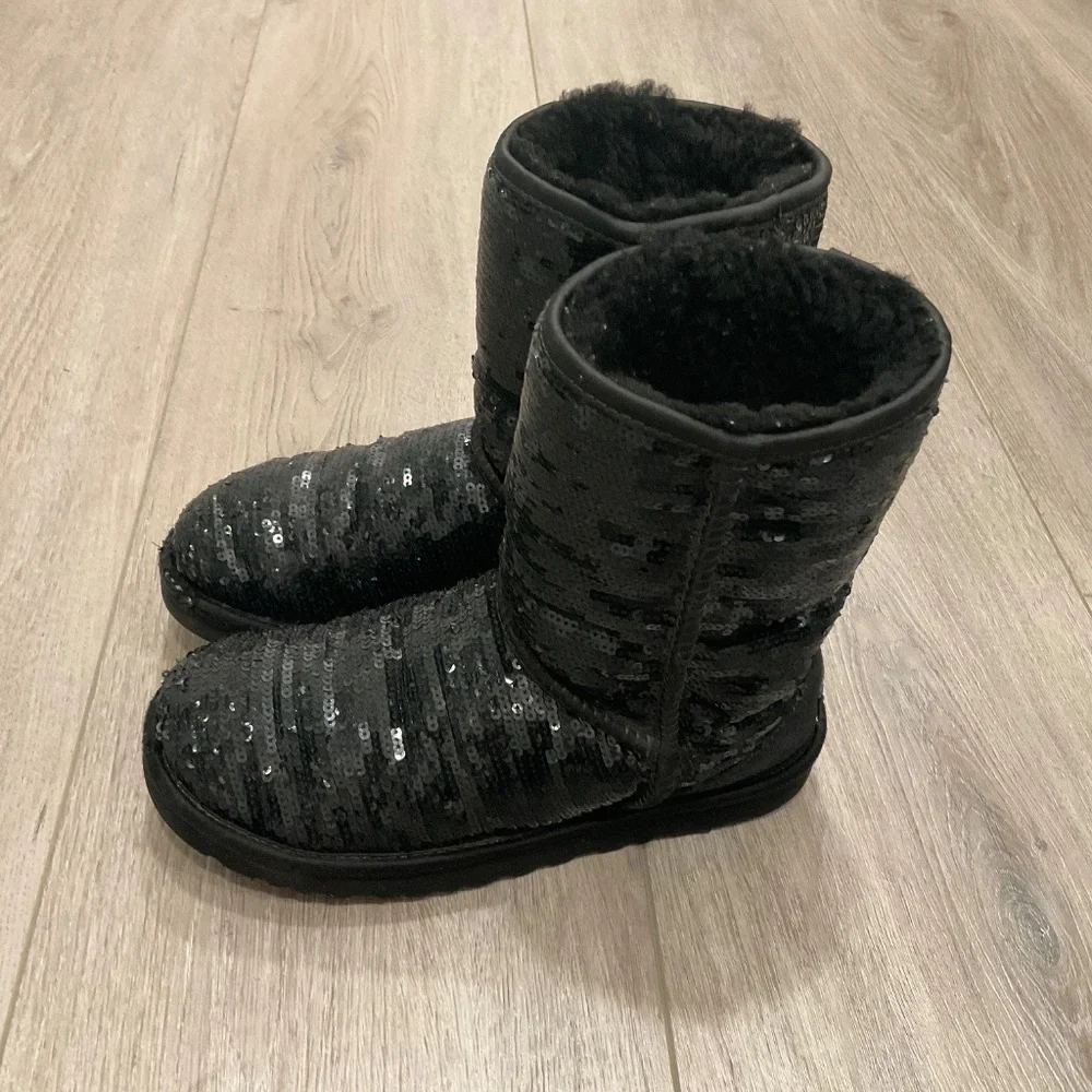 UGG Black Sequins Boots Size 7