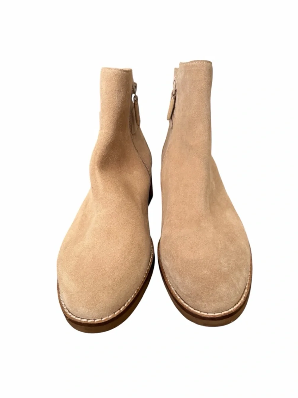 Cole Haan Beige Suede Ankle‎ Boots with Side Buckle