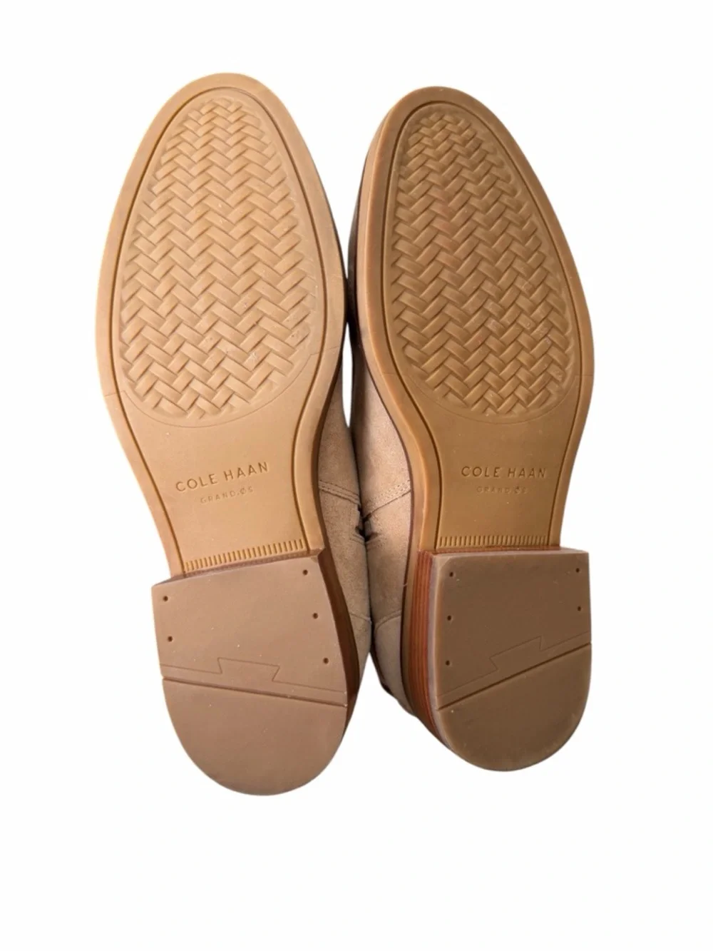 Cole Haan Beige Suede Ankle‎ Boots with Side Buckle