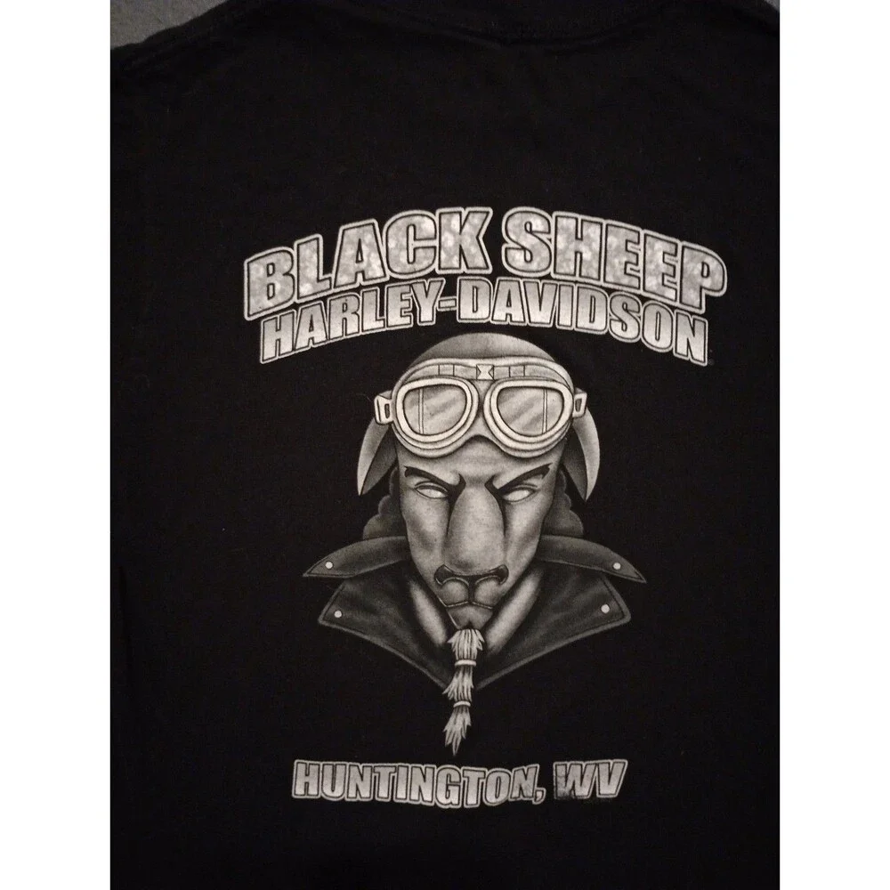 Black Sheep Harley Davidson T Shirt Men’s Small 2017 Black Huntington WV