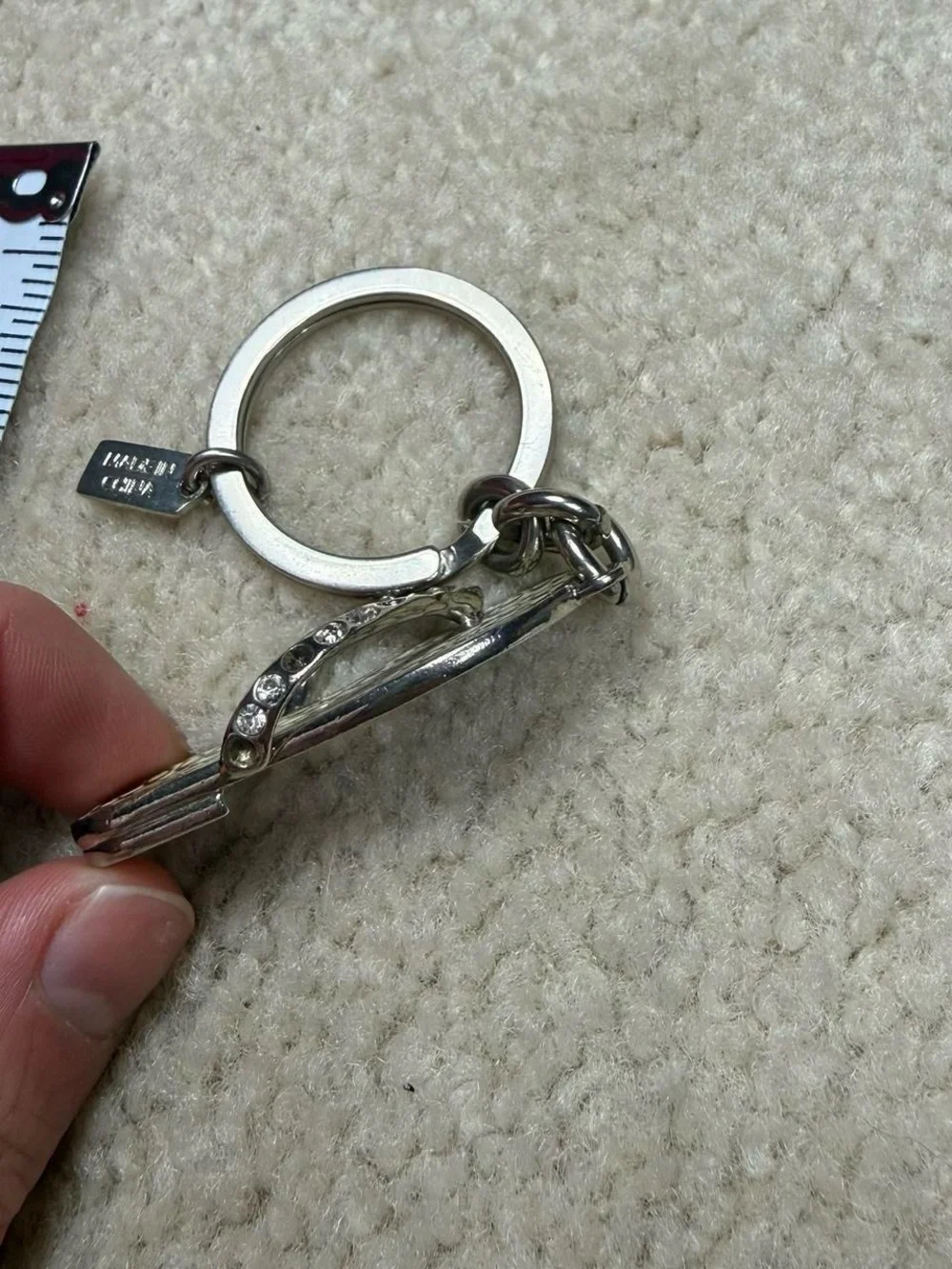 y2k coach enamel flip flop keychain