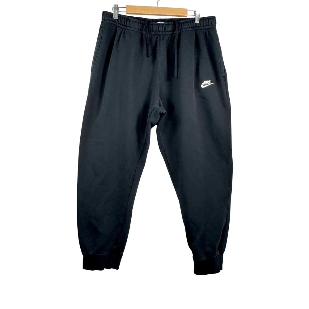 Nike relaxed Black Jogger Sweatpants athleisure comfy lounge‎ 90s Size XXL