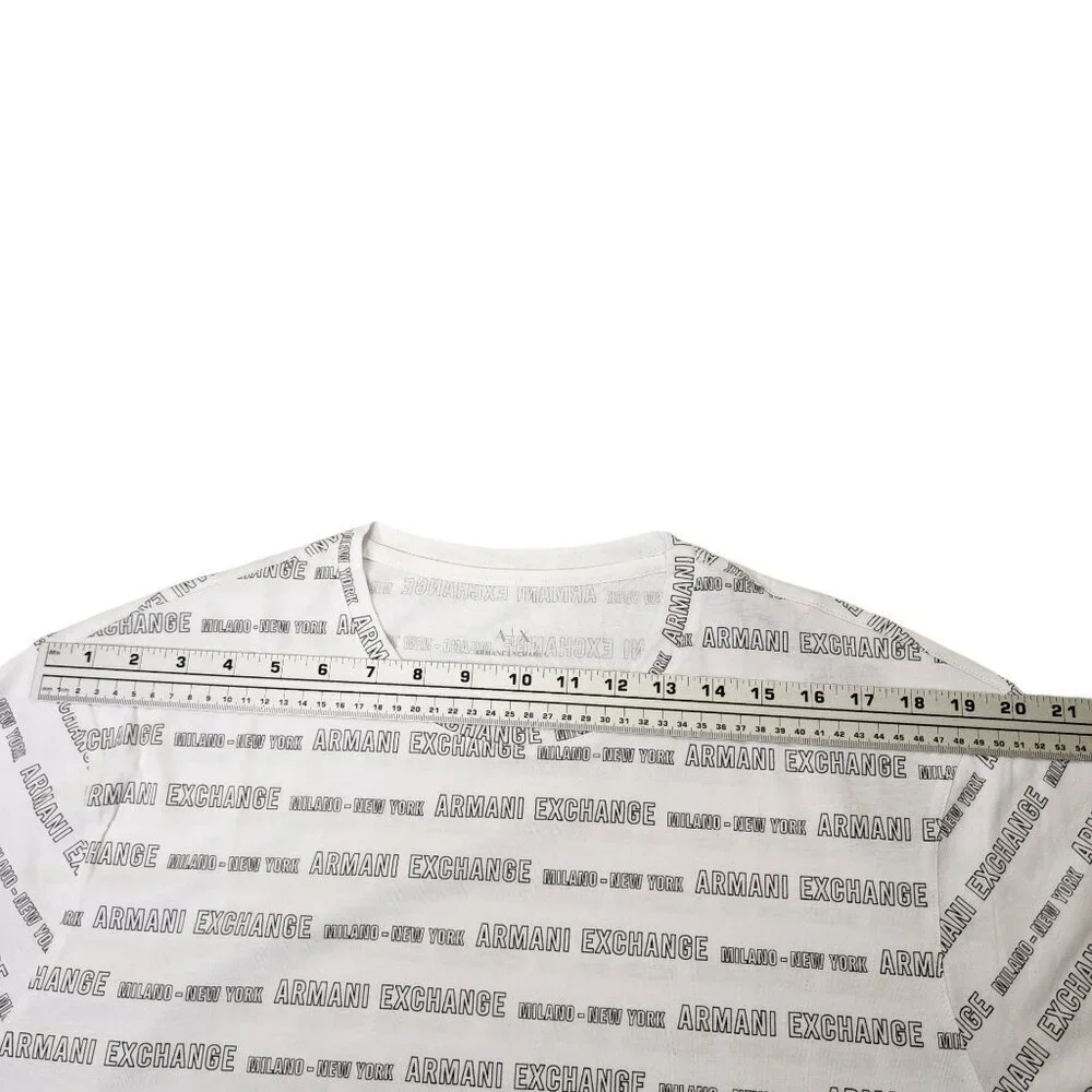 Armani Exchange Men's T-Shirt Short Sleeve Disinger‎ Milano NY White XXL