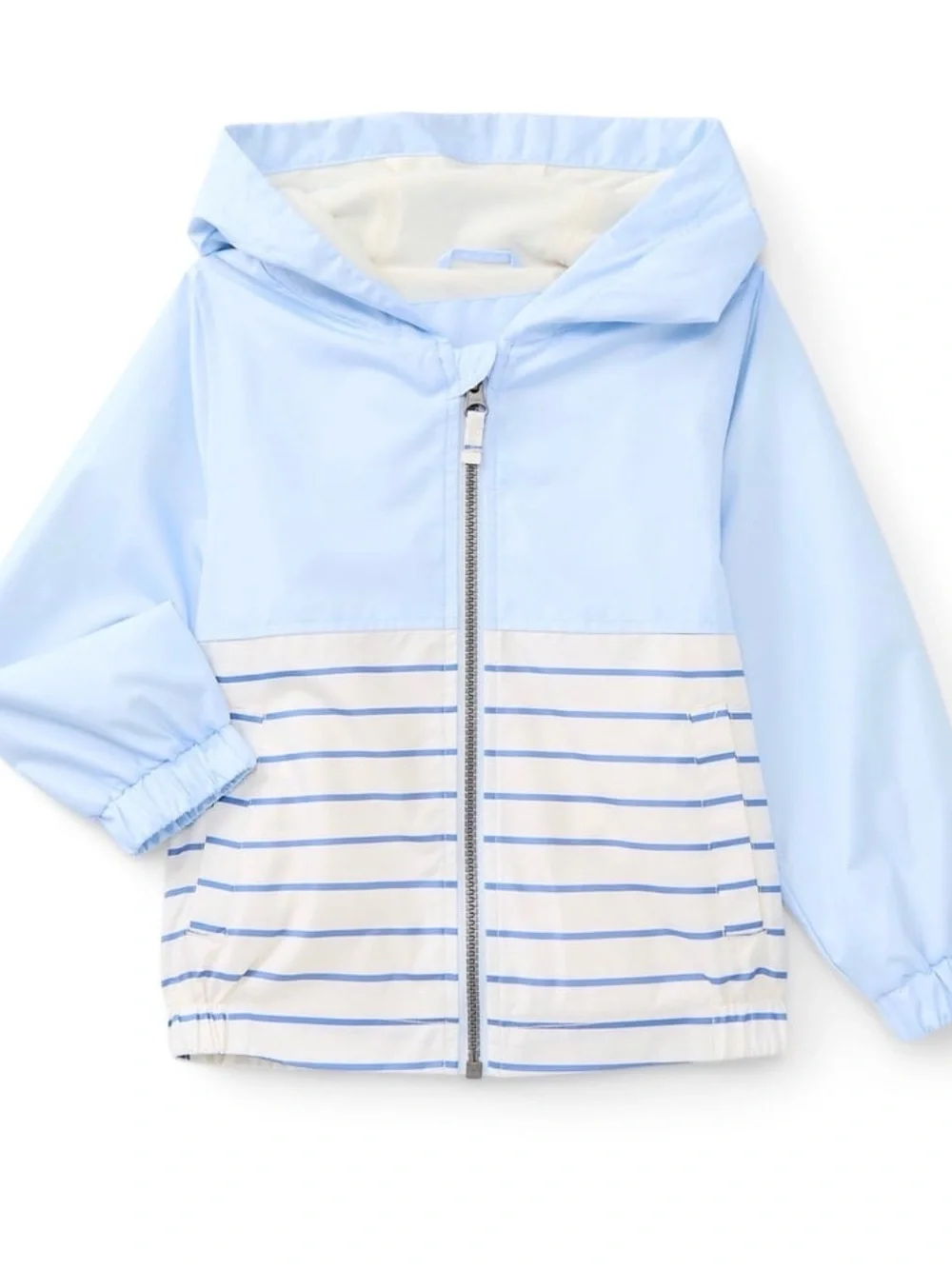 child of mine Light Blue Hooded Jacket with Front Zipper