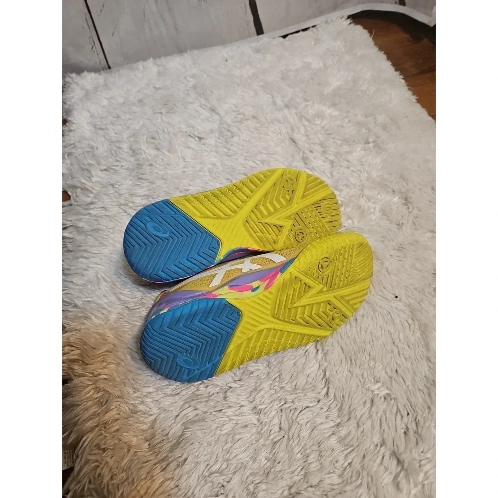 Asics Women's Yellow‎ Pink Blue Atheletic SHOES Size 6.5