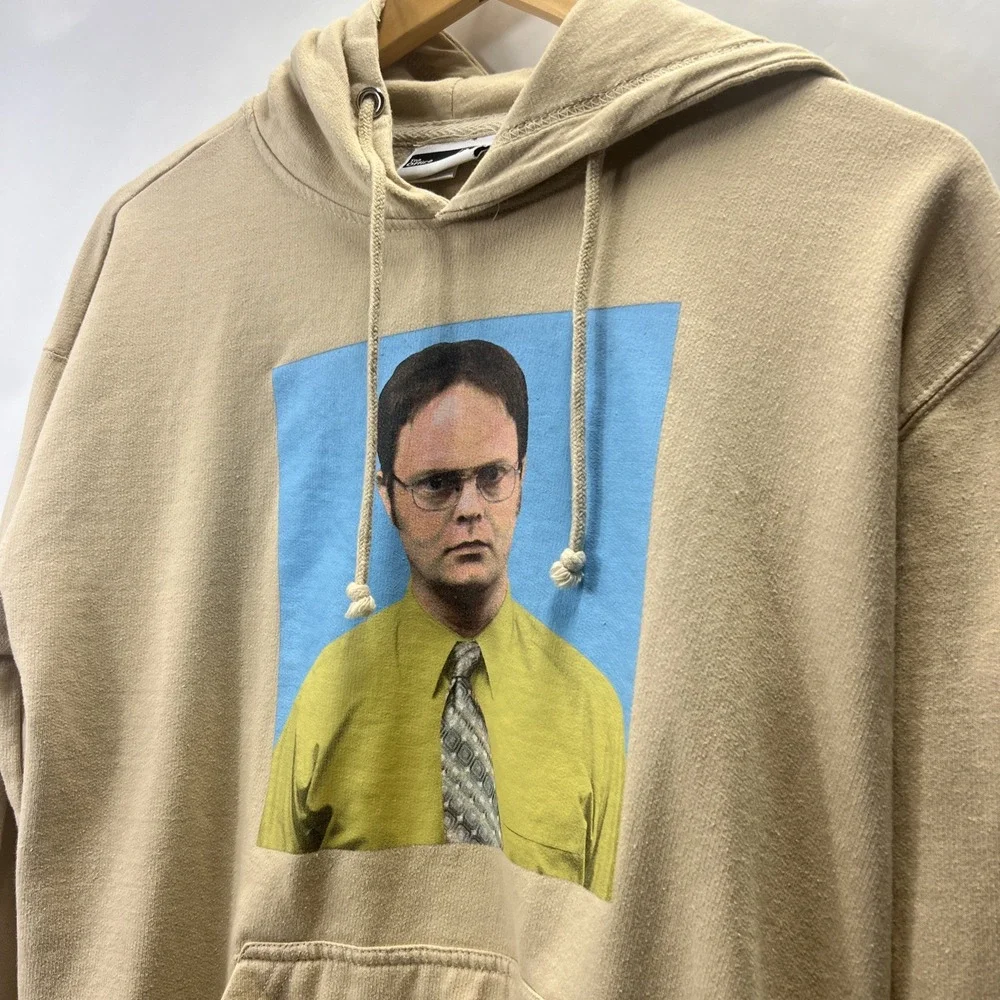 The Office Dwight Hoodie False Adult S‎ Small Tan.  Comes With Socks 