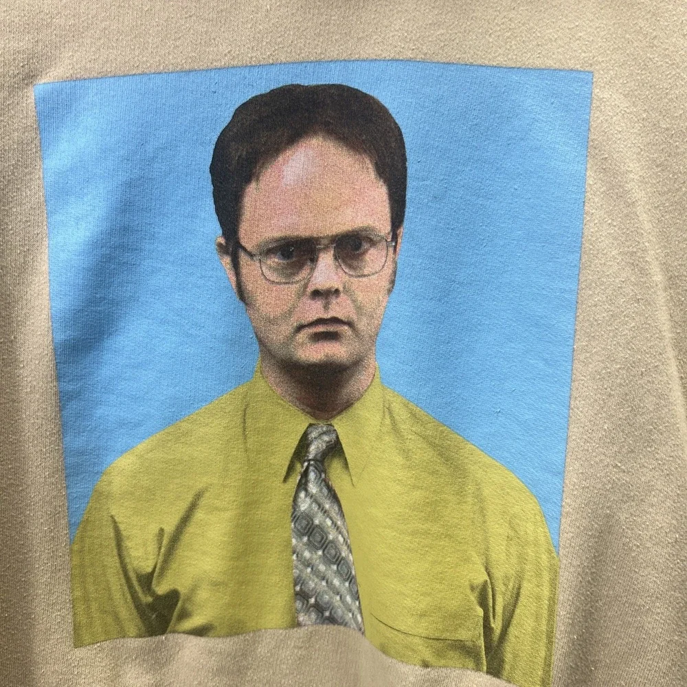 The Office Dwight Hoodie False Adult S‎ Small Tan.  Comes With Socks 