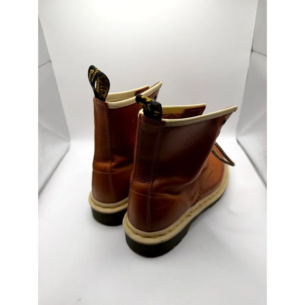 Dr. Martens 1460 Analine Womens 6 Us Combat Oak Leather Lace Up Ankle Boots