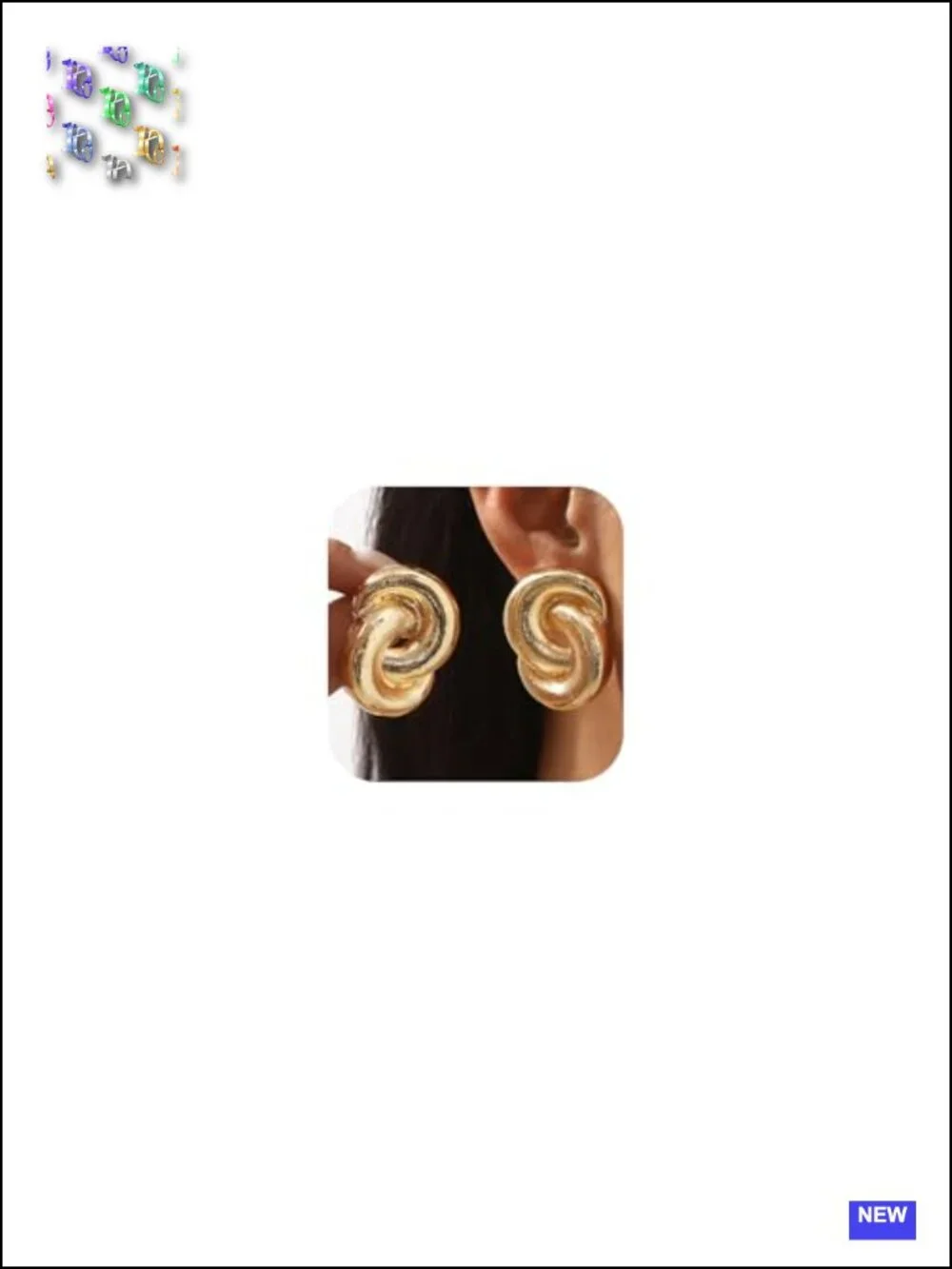 Chunky Gold Twisted Knot Dangle Earrings Large Spiral Geometric Statement