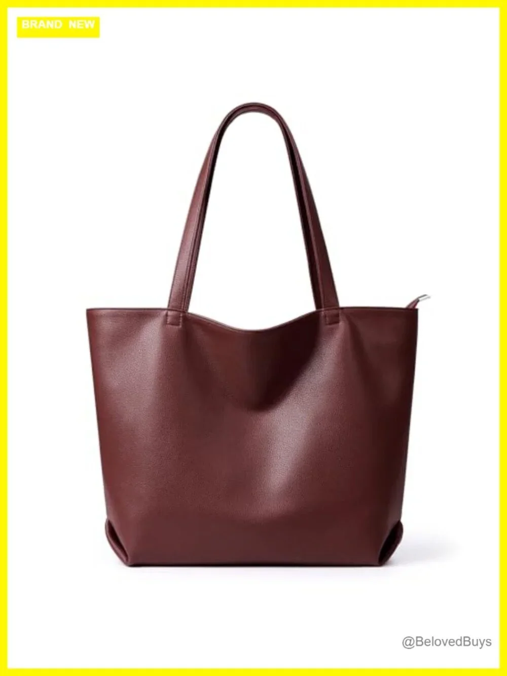 Soft Vegan Leather Tote Bag Large Casual Hobo Handbags Zipper Shoulder Work