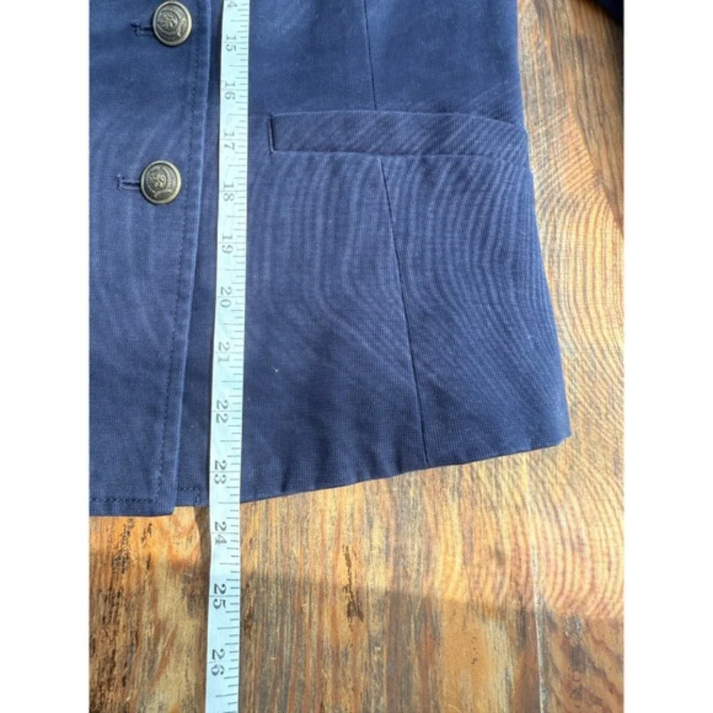 Tommy Hilfiger‎ Kids Navy Blue Blazer Jacket Crest Logo Double Breasted Size 10