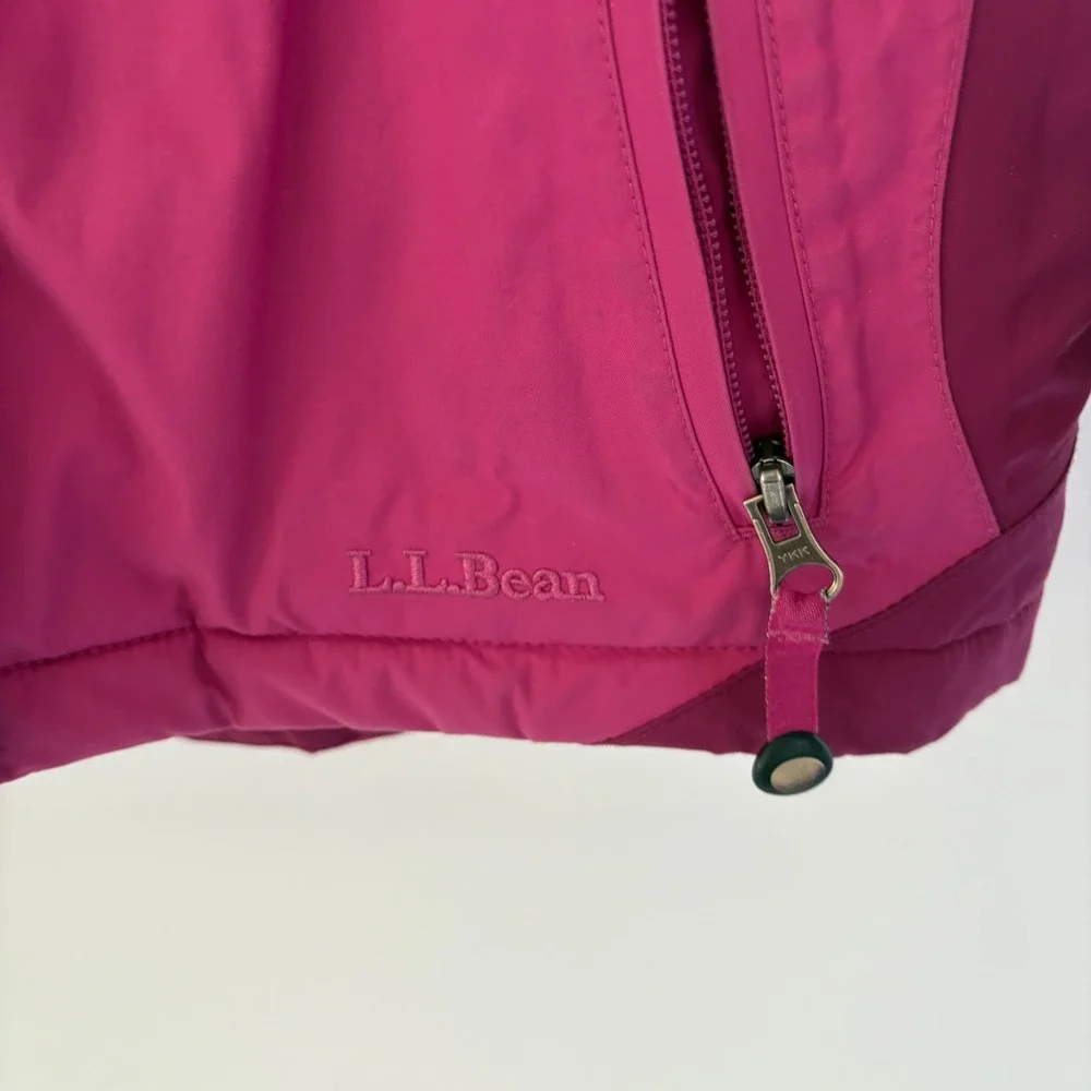 L.L.Bean Kids' Lrg 14-16 Two Tone Magenta Winter Coat Thick No Hood‎
