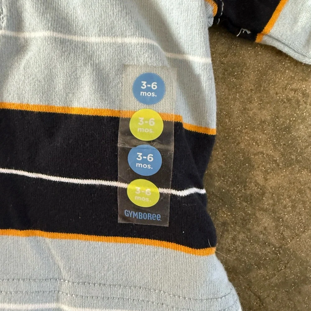 🎀3/$25🎀 Gymboree Navy and Light Blue Striped Shirt and Blue Pants, NWT