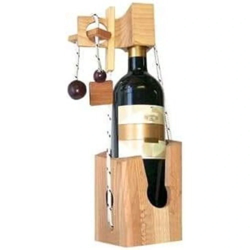 New Don't Break the Bottle Wooden‎ Wine Puzzler Gift for Host