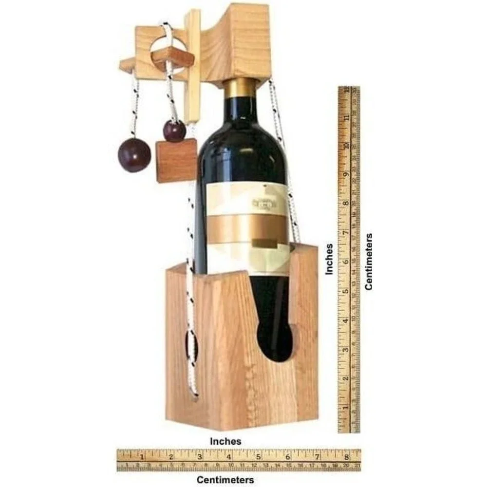 New Don't Break the Bottle Wooden‎ Wine Puzzler Gift for Host