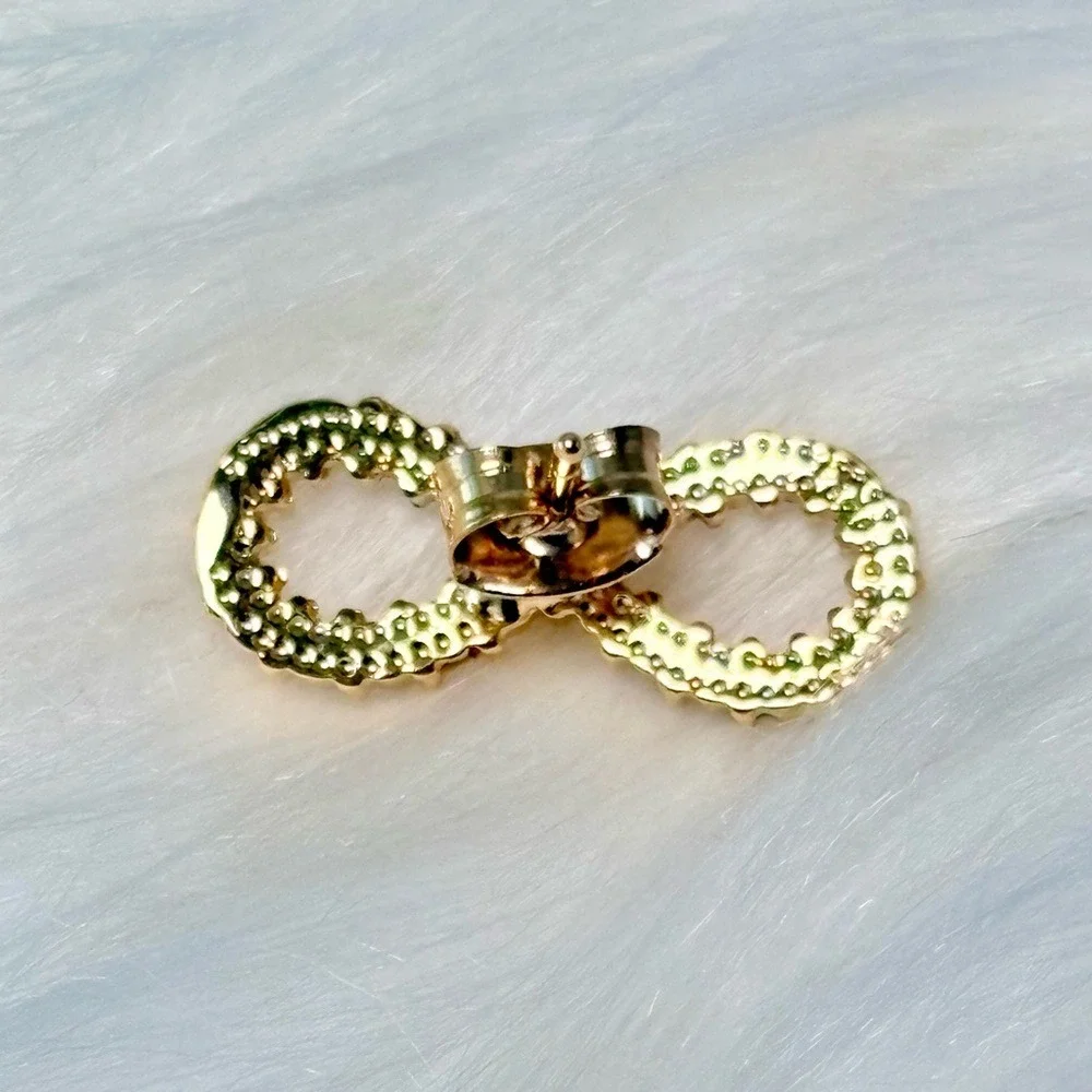 Gold Infinity‎ Stud Earrings