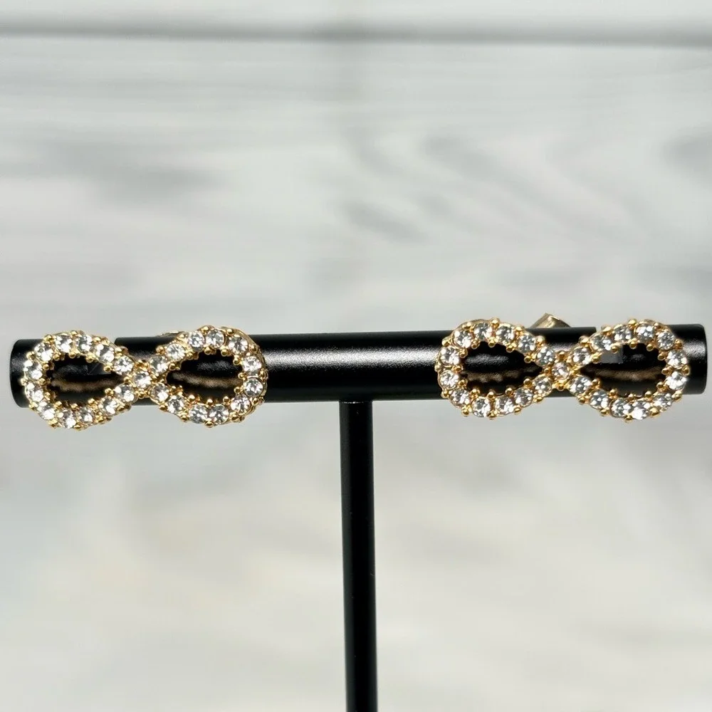 Gold Infinity‎ Stud Earrings