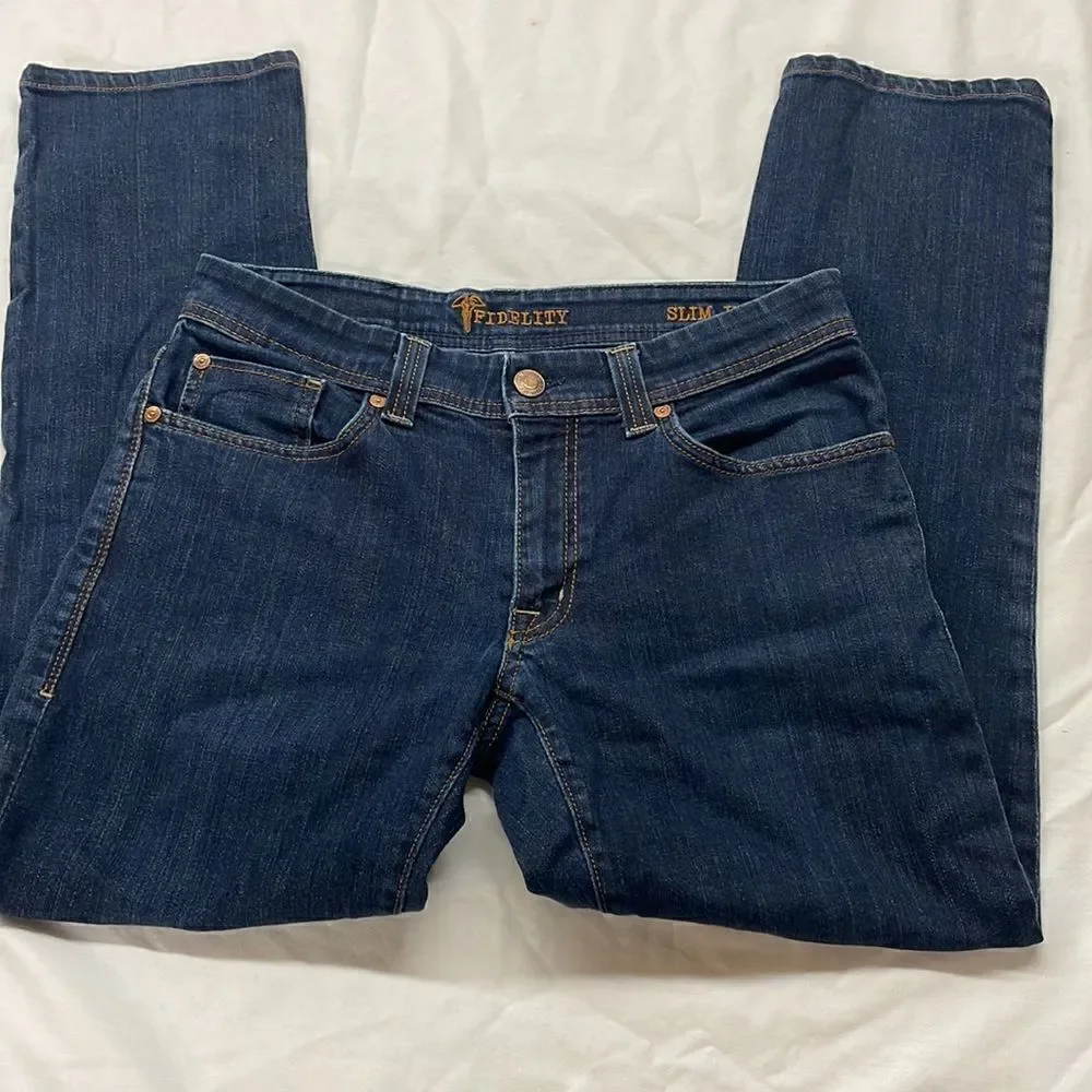 Fidelity Slim Jim Town Rinse Jeans Size 31