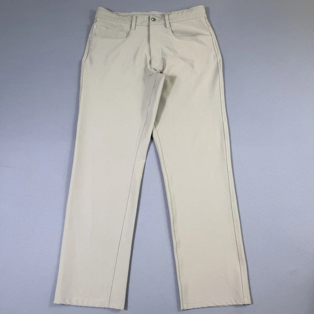 Footjoy Pants Mens 30x30 Tan Beige Athletic Fit 5 Pocket Performance Casual Golf