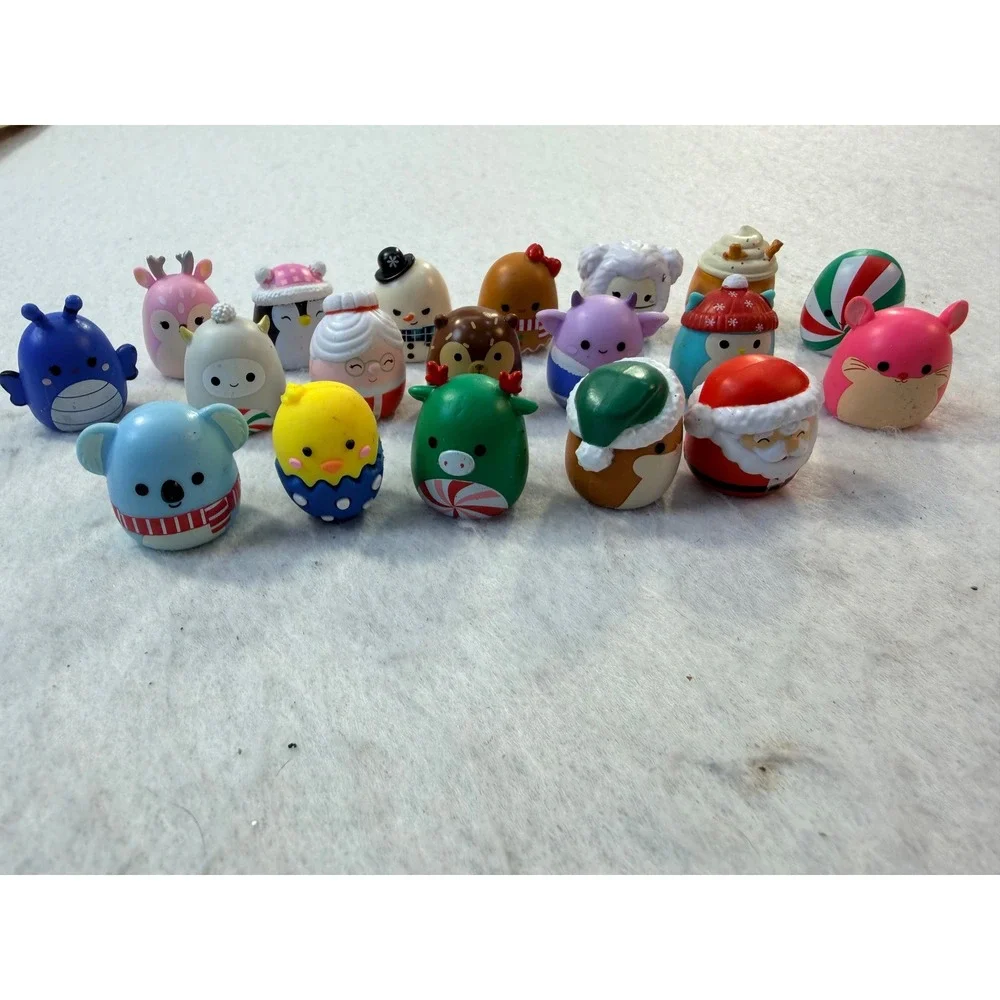 Squishmallows Micromallows Christmas Holiday 19pc Mini Figure Set Santa Snowman