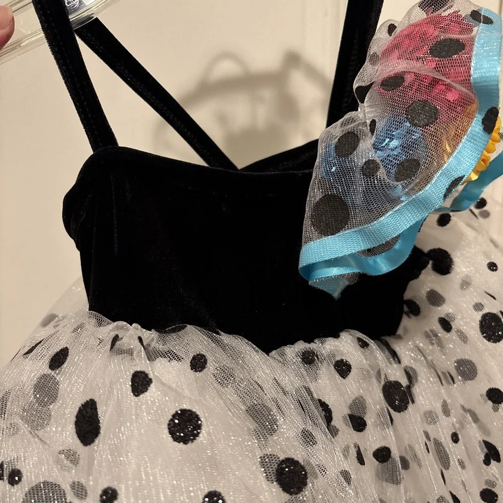 Weissman Curtain Call‎ Dance Costume E1144 CSM Tutu Dress Multicolor Polkadots
