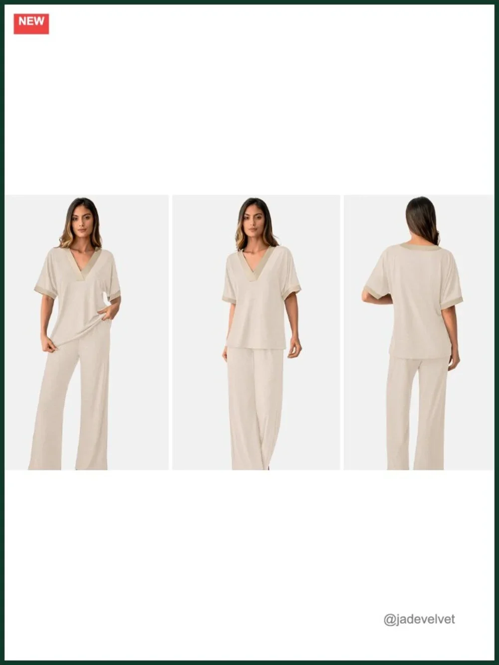 Women's Two Piece Pajama Set 3/4 Sleeve Sleepwear Nightwear Loungewear Lounge