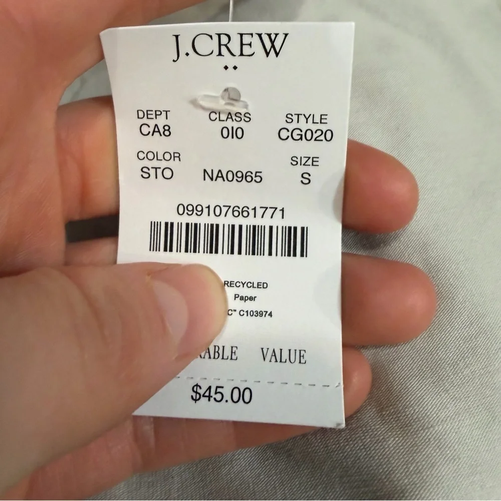 J crew Cap-sleeve stretch cotton-blend squareneck tank top