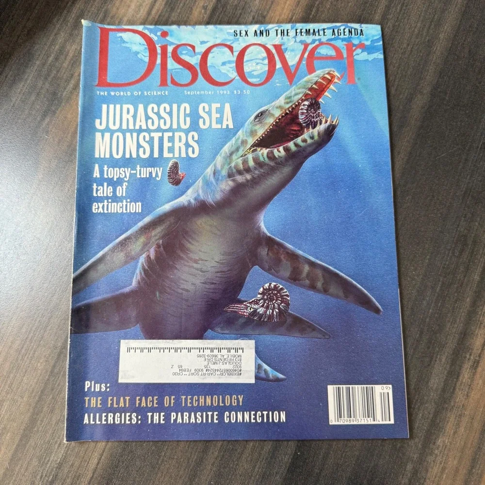Discover Magazine September 1993 Jurassic Sea Monsters Science World‎