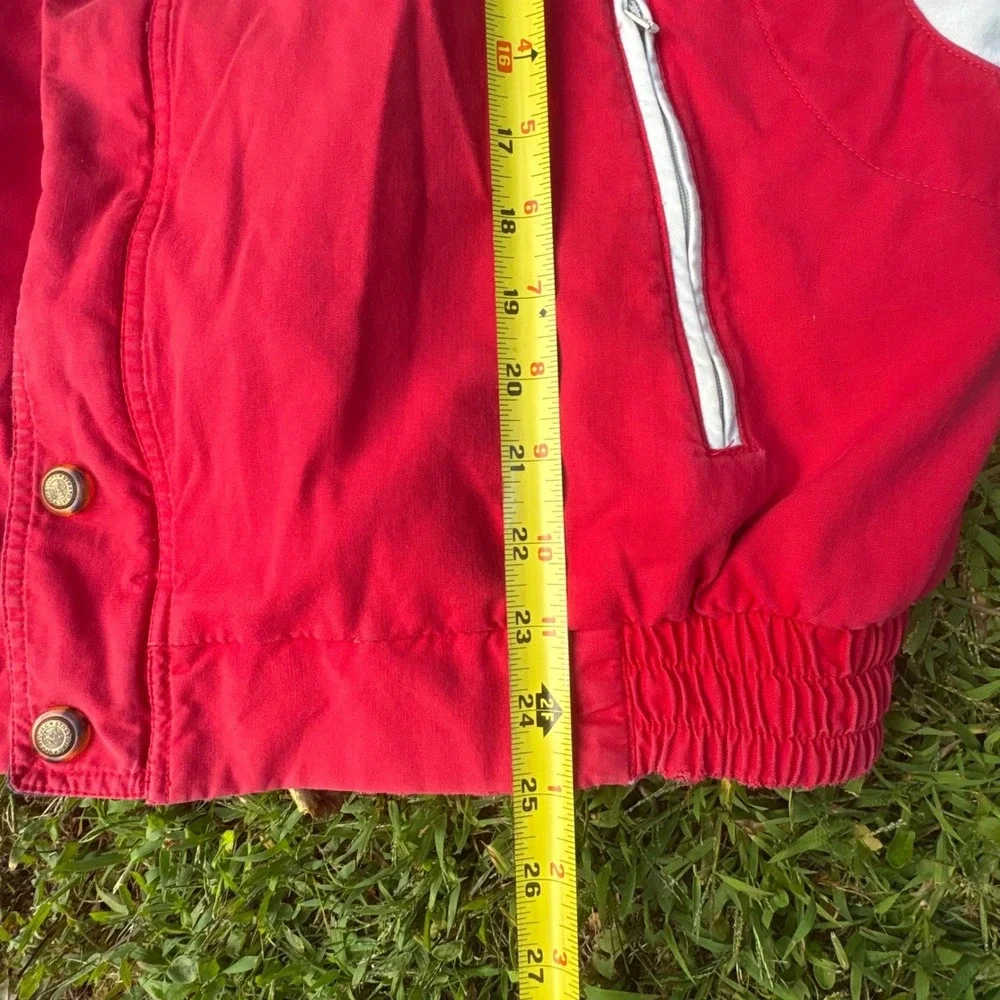 Vintage 90s Stratojac Colorblock Jacket Mens Large Red White Retro‎