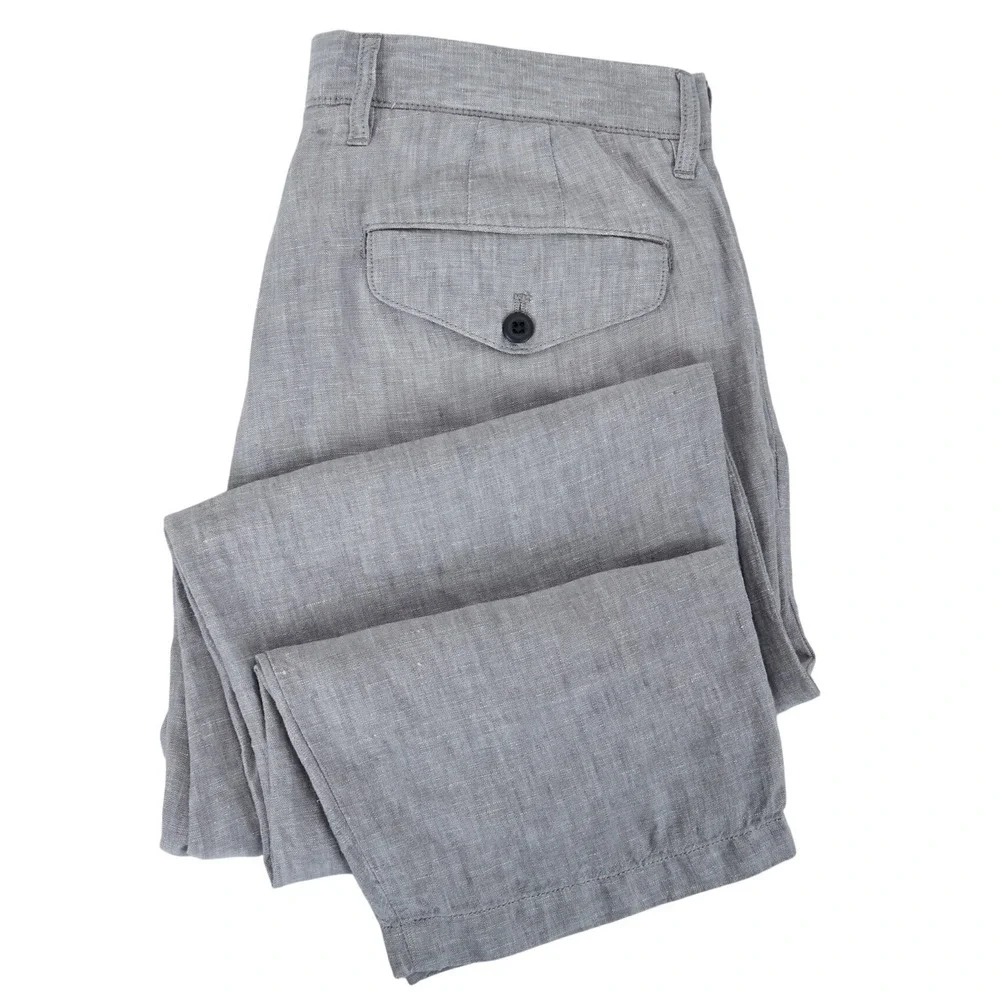 J.Crew Oarsman Linen Mens Pants 31x30 Gray Straight Leg CA092 FITS 31x27.5