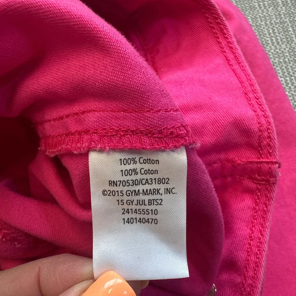 Gymboree Pink Denim Jean Jacket Size M 7-8‎ Puff Sleeve Cute