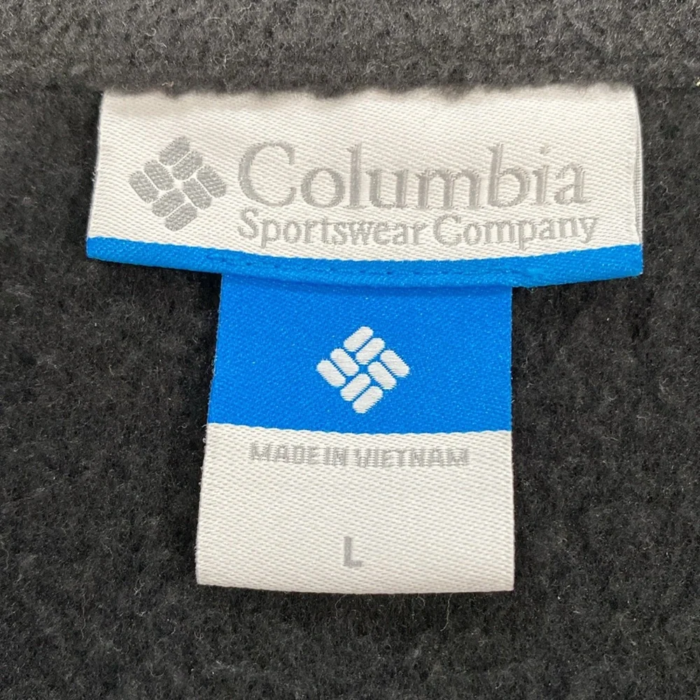 COLUMBIA Sportswear Company Men's Black Fleece Full Zip Vest Size Large‎