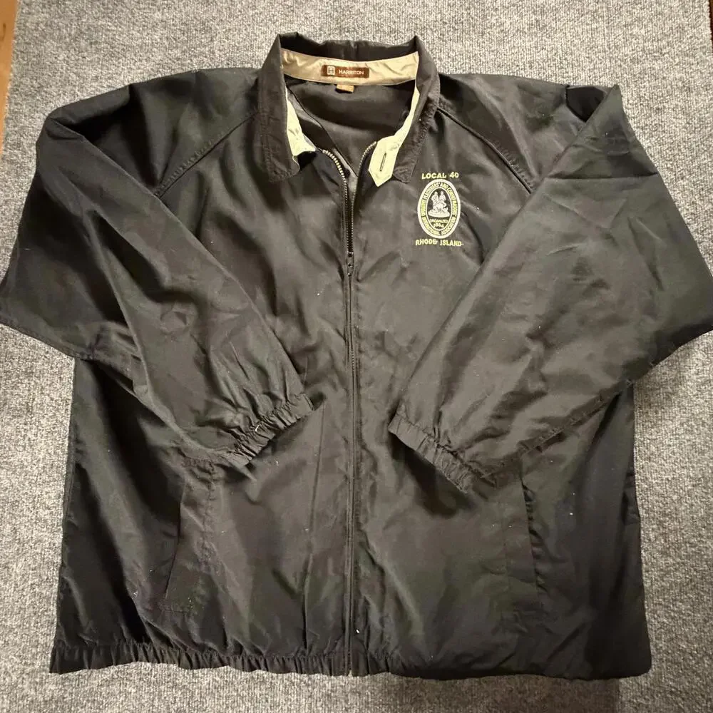 Harriton Men's Black Casual Jacket with Local‎ 40 Rhode Island 2XL