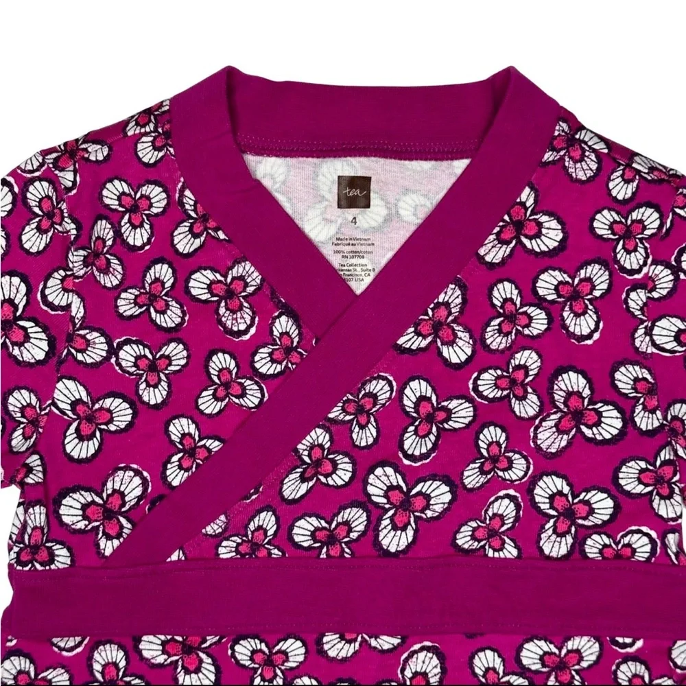 Tea Collection Printed Wrap Neck Dress‎