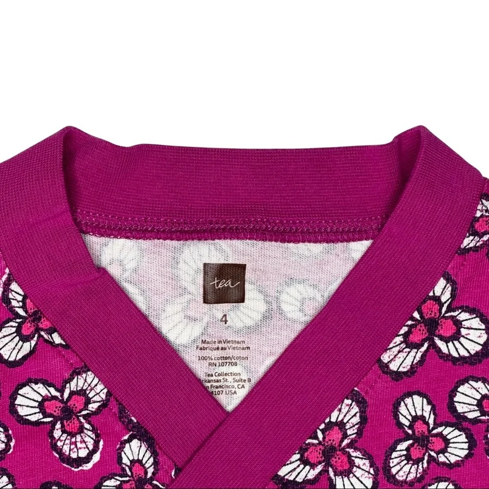 Tea Collection Printed Wrap Neck Dress‎