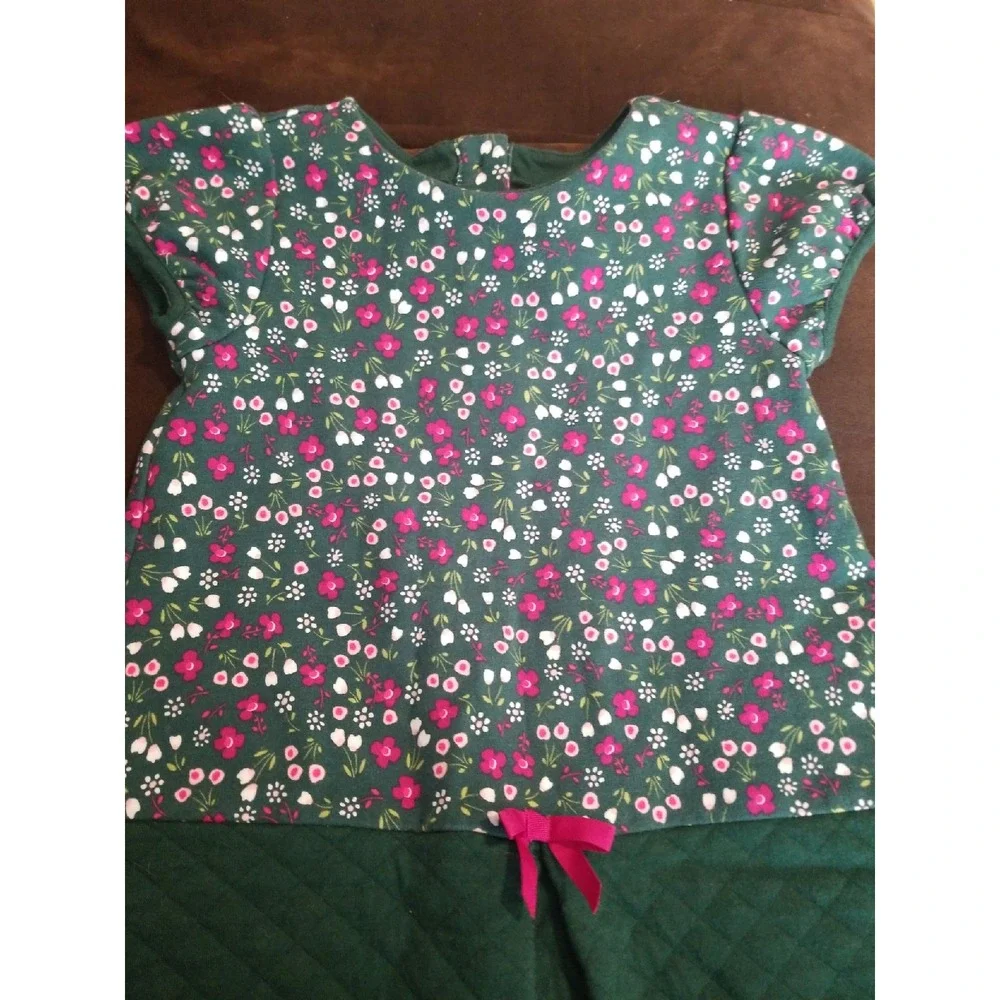 Gymboree plum pony floral dress 5t green‎