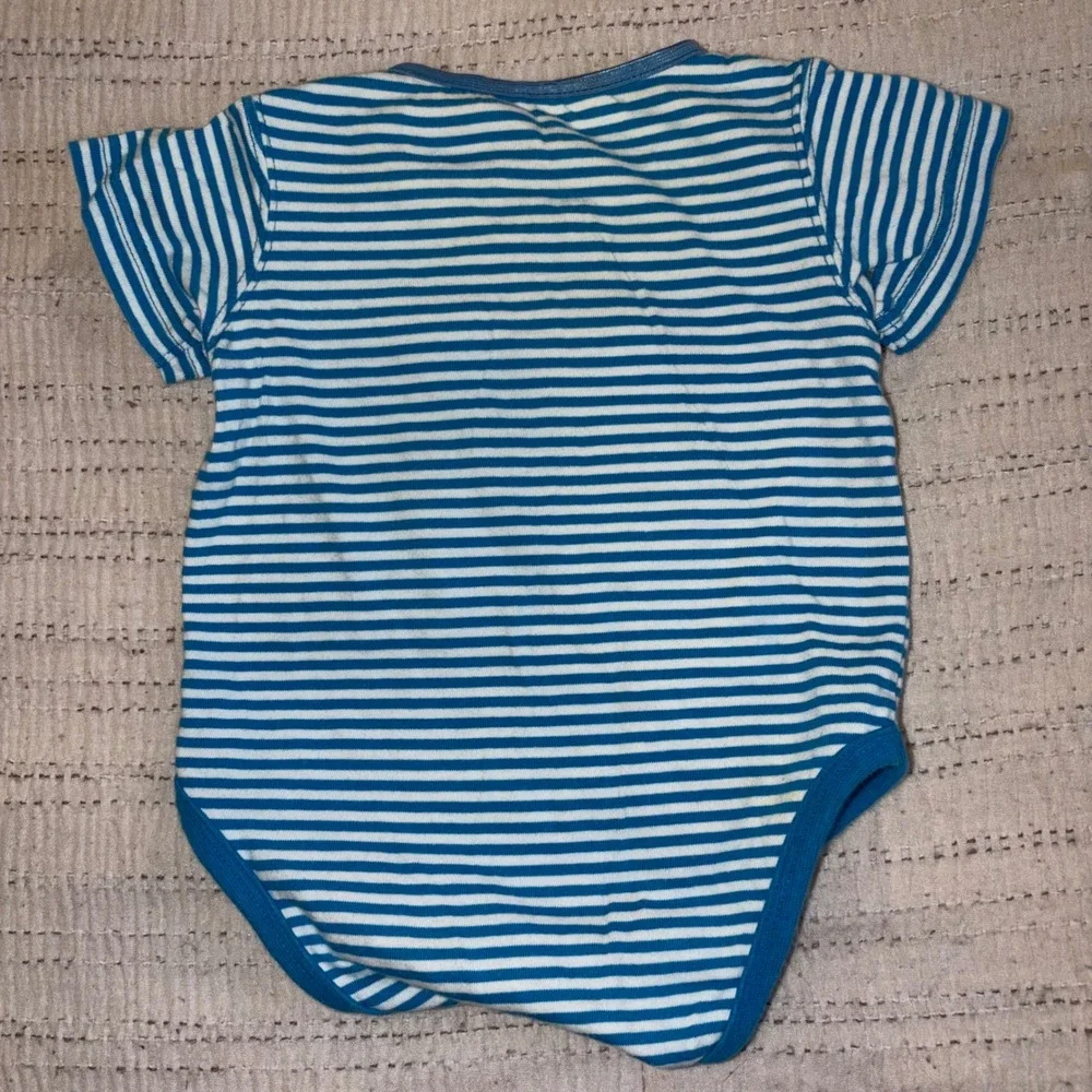 Vintage Disney Store 101 Dalmatians Striped Bodysuit Blue‎ White 3 Months
