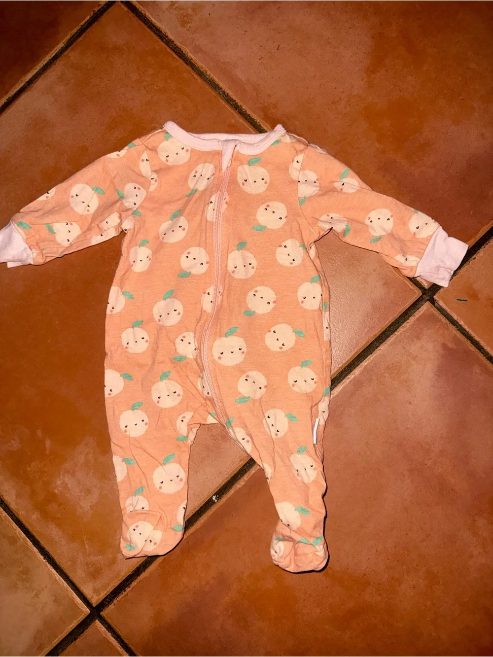 Gerber‎ Peach-Print Pink Footed Baby Sleeper