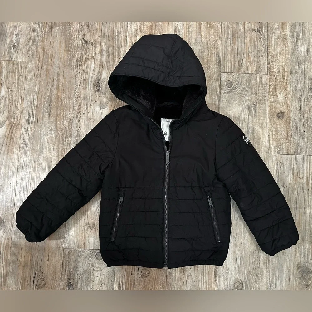 Abercrombie & Fitch Black Hooded‎ Puffer Jacket