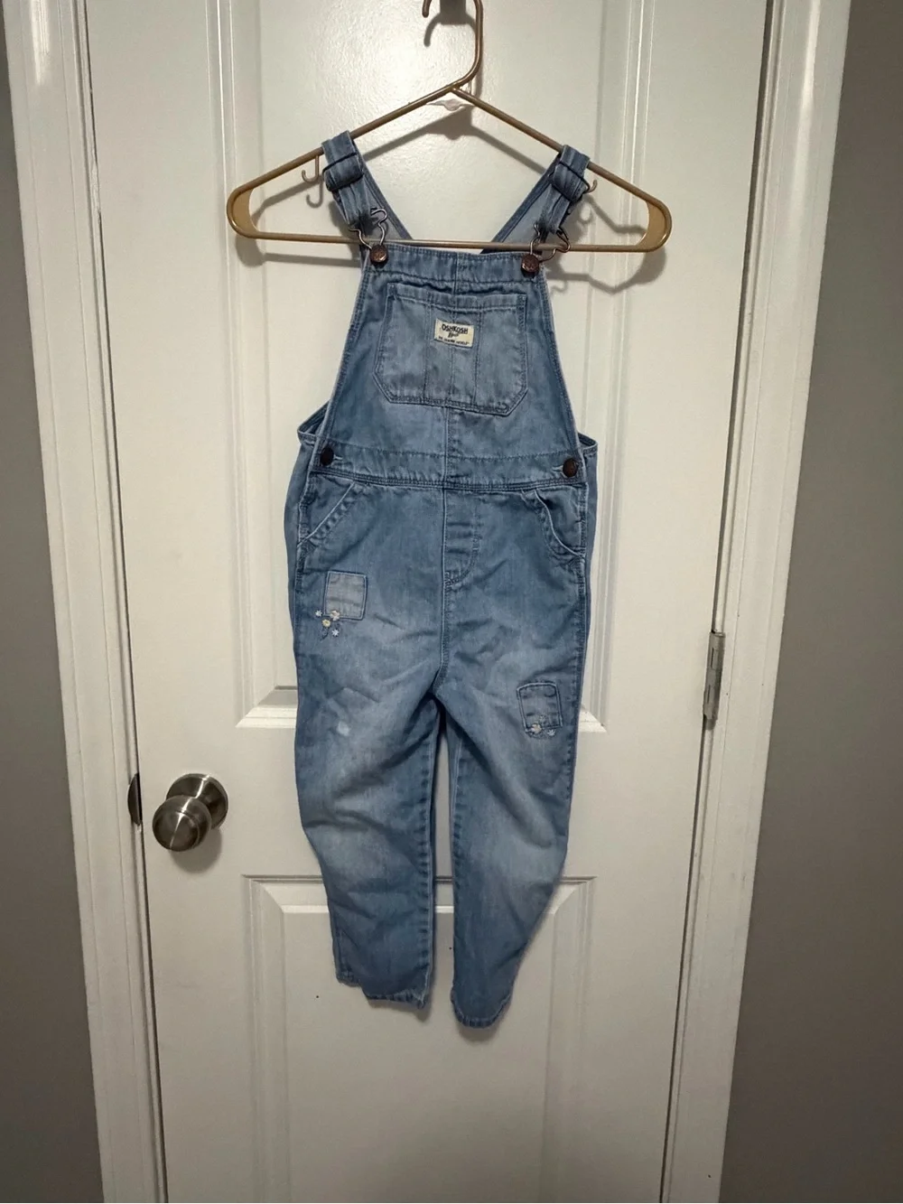 OshKosh B'gosh Light Blue Denim Overalls with Buckle Strap