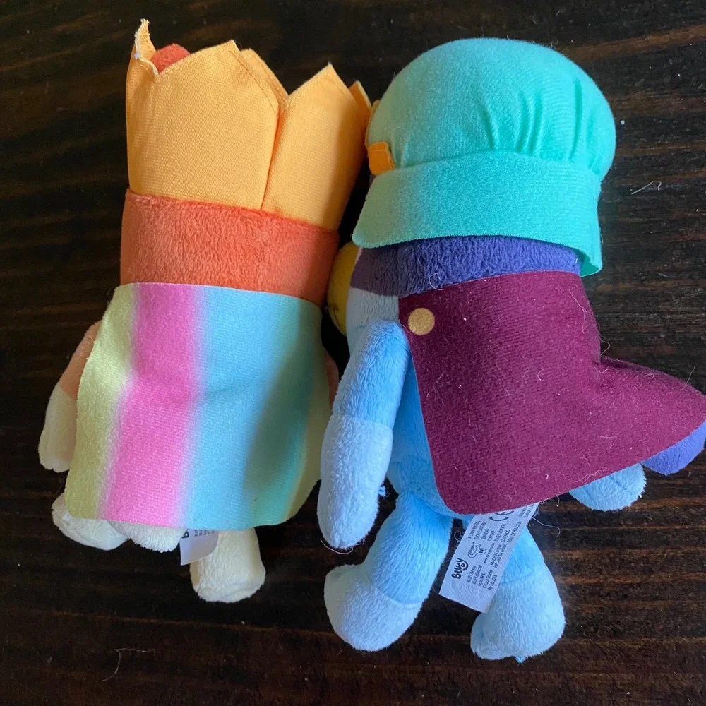 Royal King Bluey Queen Bingo Plush Set Heeler Costume Dress Up Stuffed Animal‎