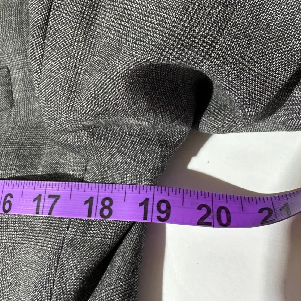 Theory Wellar Mens Blazer Jacket Charcoal MLT Plaid Wool Blend Size 38R New