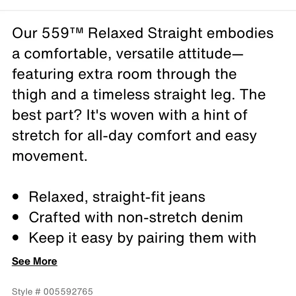 Levis levi’s 559