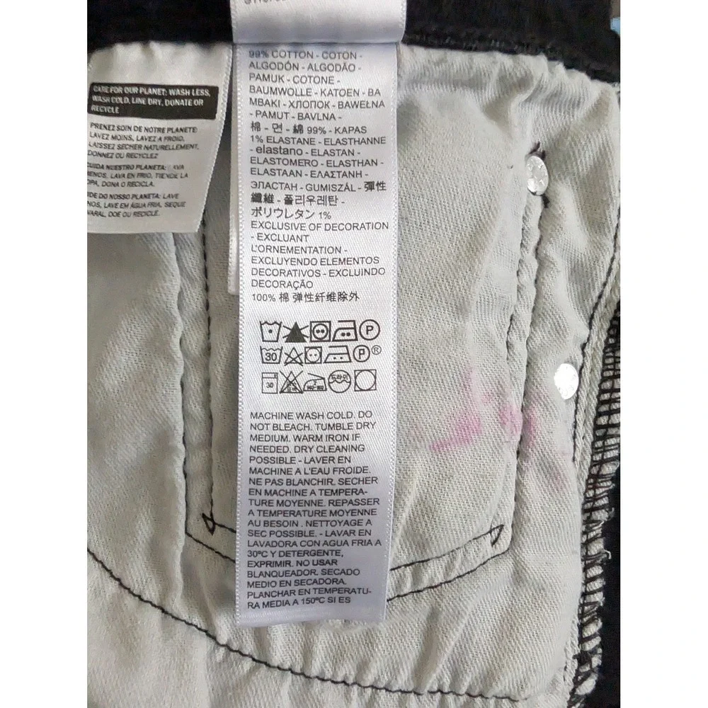 Levi‎ Strauss 505 Regular Fit Mens Black Jeans W31 L32 Stretch actual 31x31