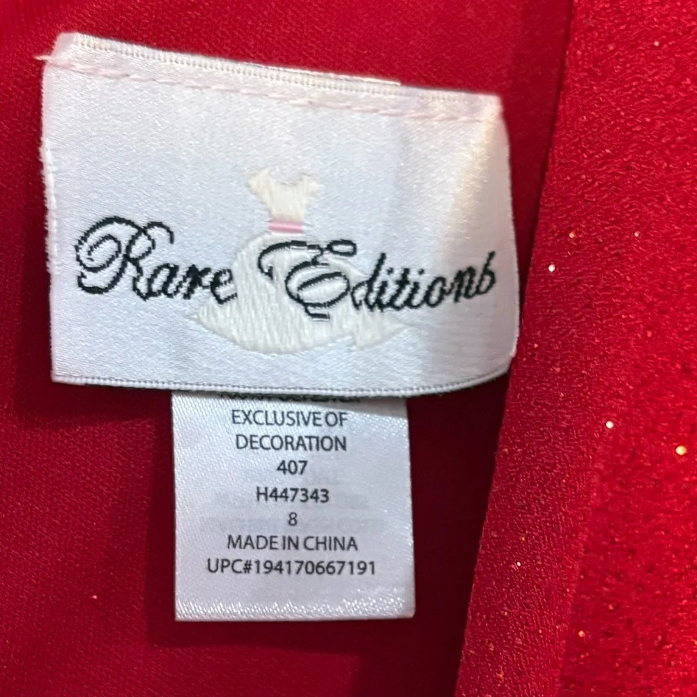 Rare Editions Big Girls Long Sleeve Glitter-Knit Ruffle Wrap Dress‎