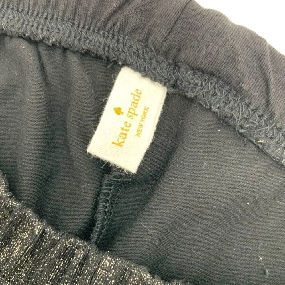 Kate Spade Metallic Gold Black Ankle Length Leggings Size Small / Medium