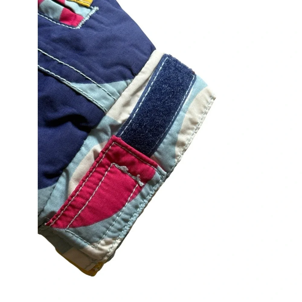 MINI BODEN Girls Kids 3-4 Yrs Ski Coat Blue Spots‎ Winter Snow Lined Zip Snap