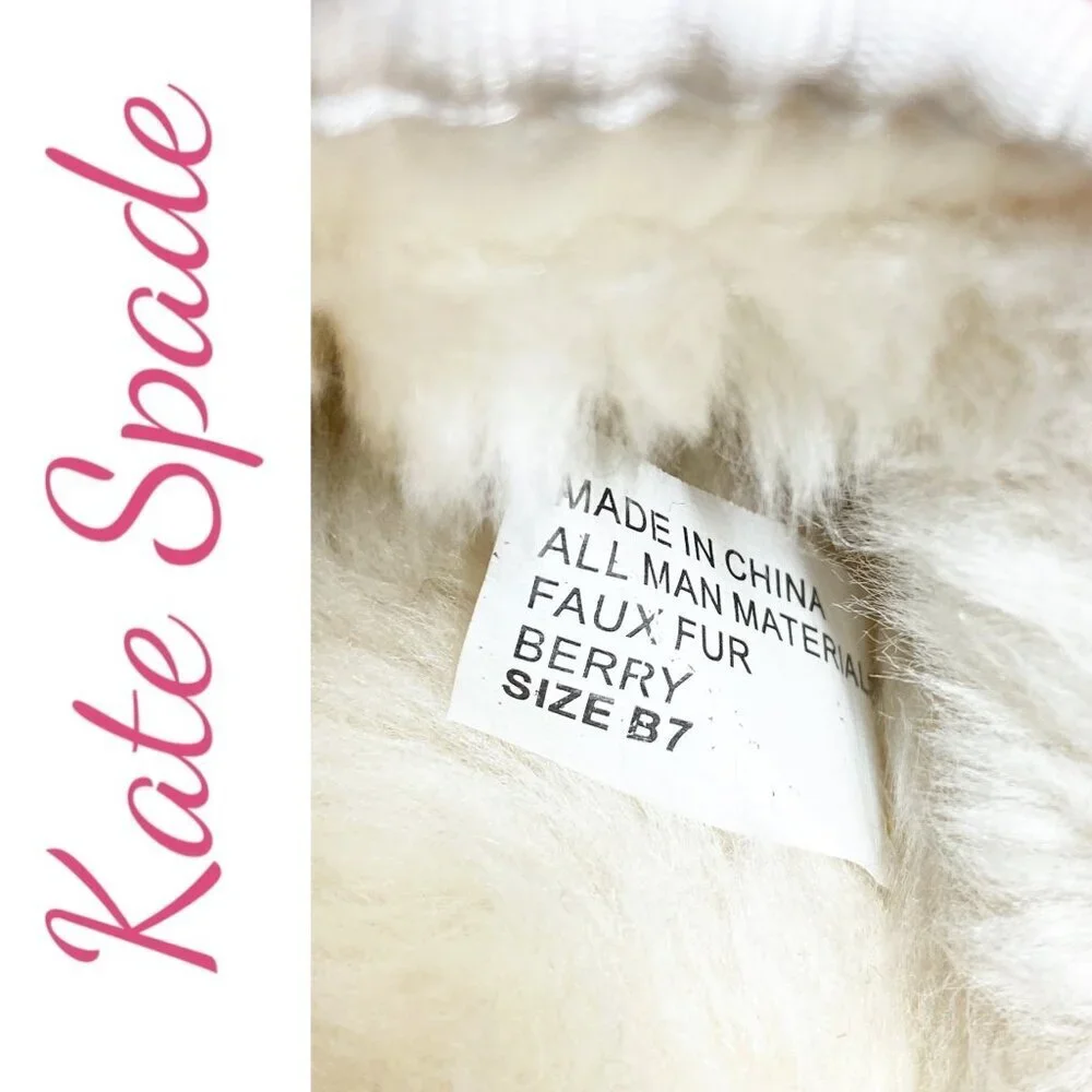 KATE SPADE PLAY HOOKY PINK VELVET SLIPPERS FAUX FUR LINING, SIZE‎ 7