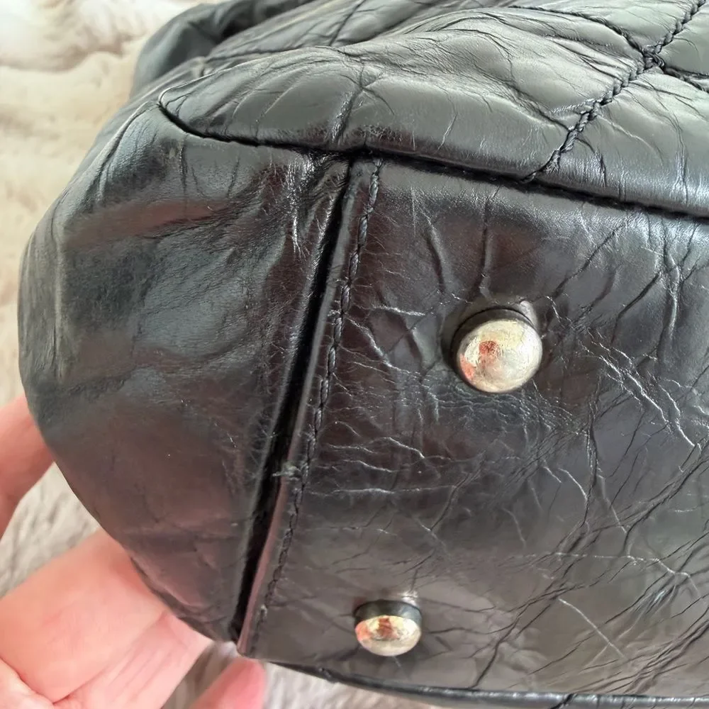 CHANEL black glazed