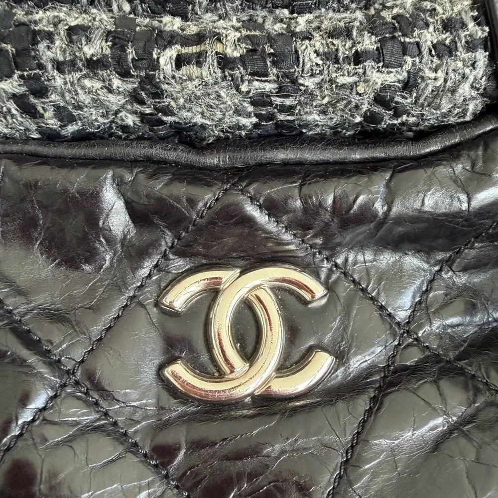 CHANEL black glazed